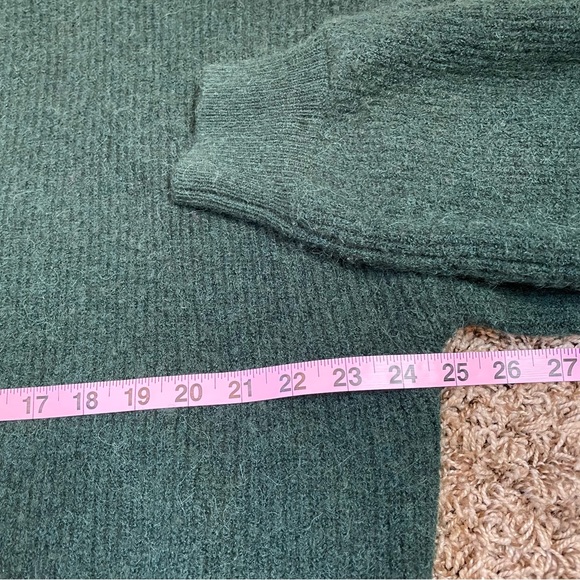 Vero Moda Dark Green Sweater O Neck Blouse Fits Large Alpaca Wool Blend Pullover - Picture 10 of 13